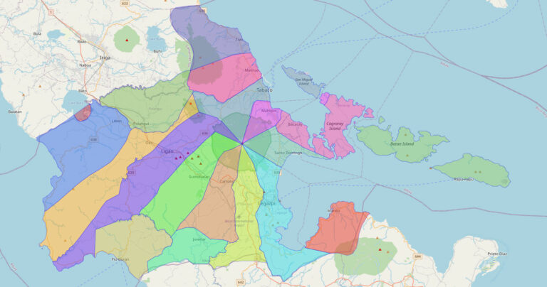 Map of Albay Province