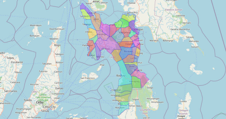 Map of Leyte Province