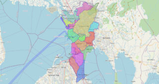 Map of Metropolitan Manila