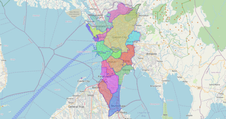 Map of Metropolitan Manila