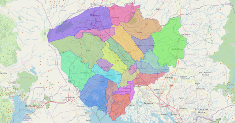 Map of Pampanga Province