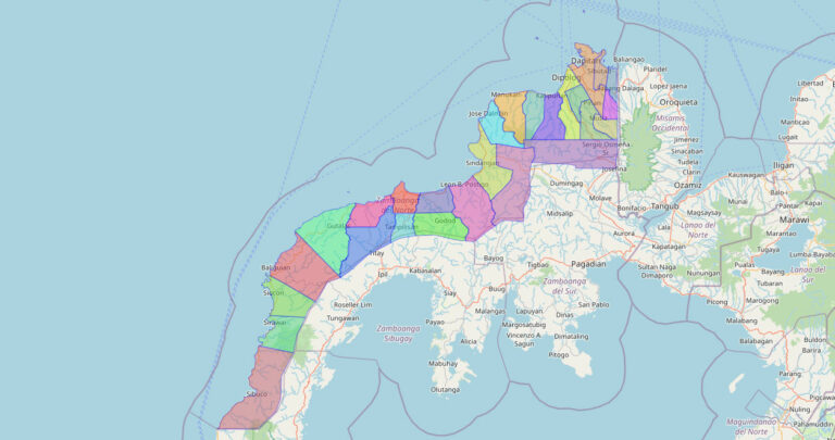 Map of Zamboanga del Norte Province