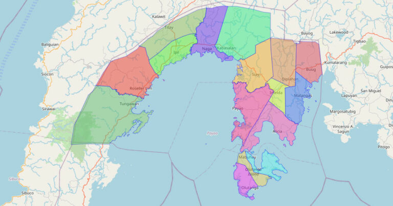 Map of Zamboanga Sibugay Province