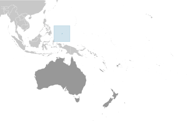 Bản đồ vị trí của Palau
