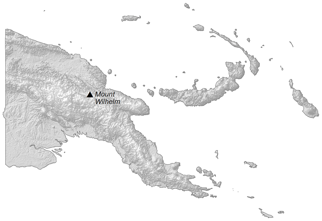 Bản đồ độ cao Papua New Guinea
