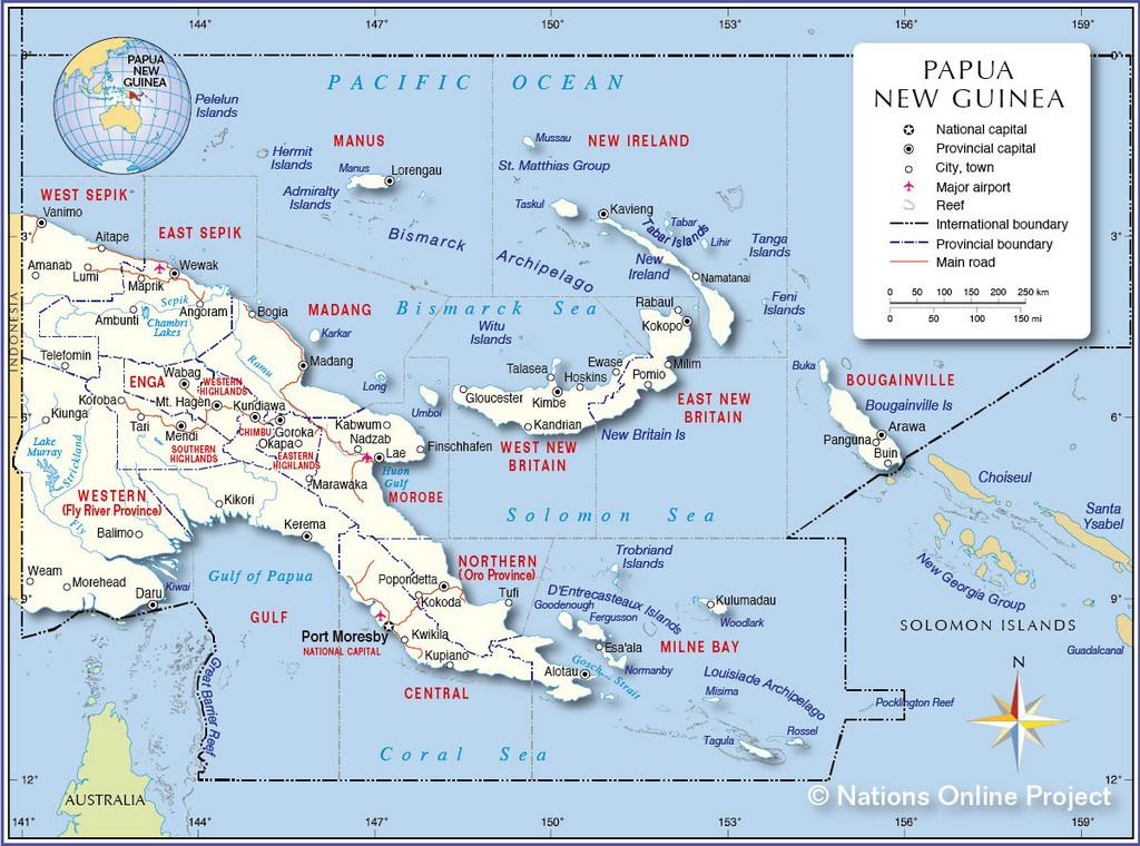 Bản đồ của Papua New Guinea