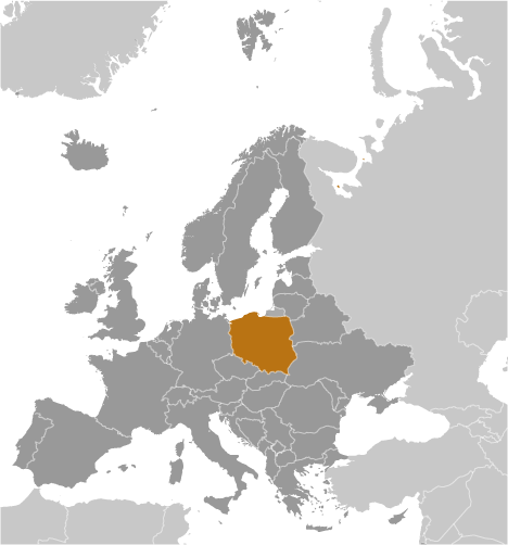 Bản đồ vị trí của Ba Lan