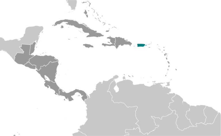 Bản đồ vị trí Puerto Rico