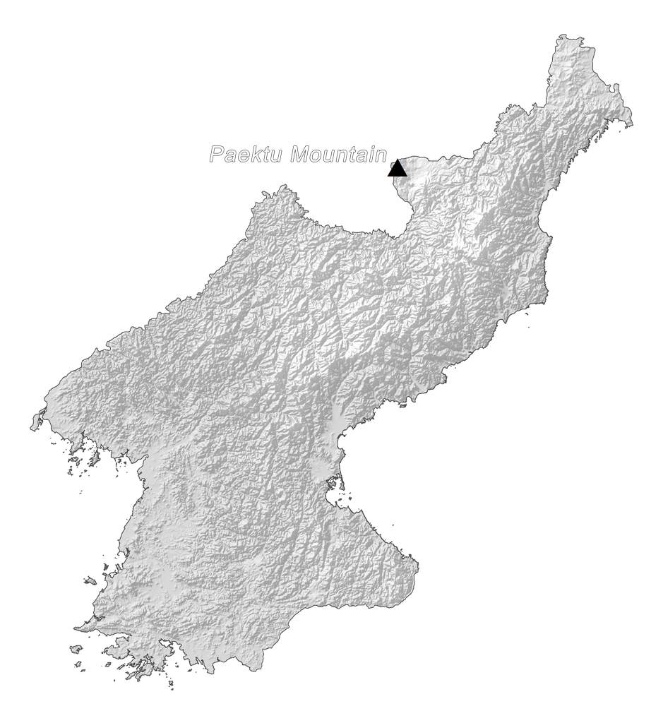Bắc Triều Tiên Bản đồ độ cao