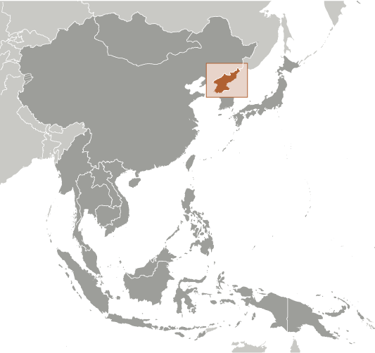 Bản đồ vị trí của Triều Tiên