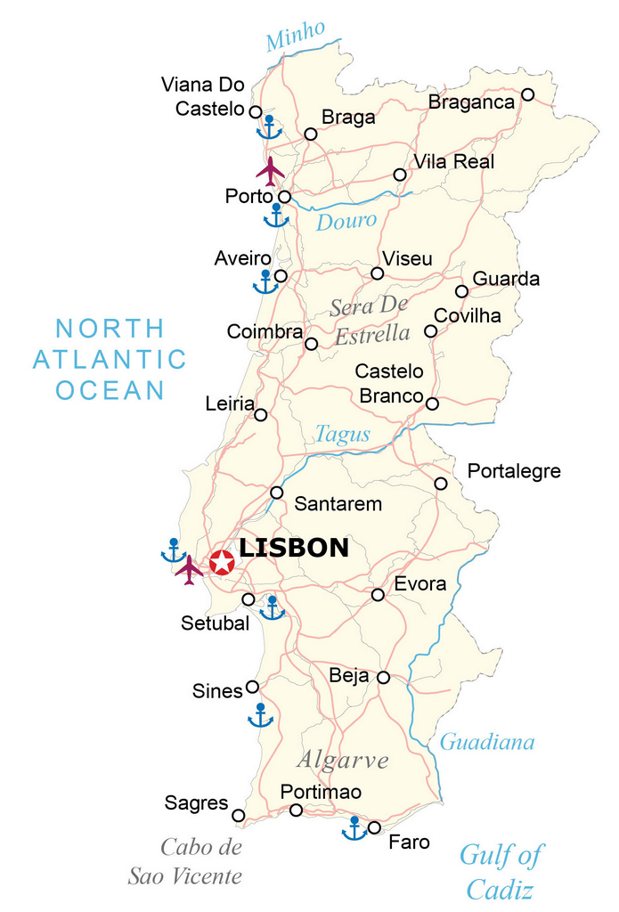 Bản đồ Bồ Đào Nha