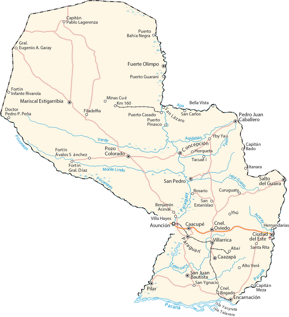 Bản đồ Paraguay