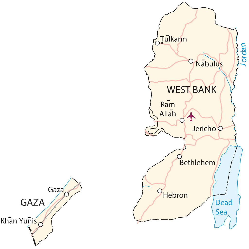Palestine Bản đồ