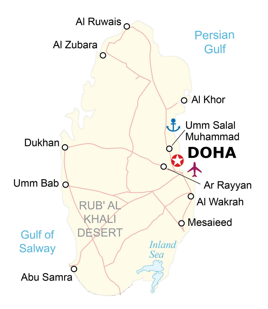 Qatar Bản đồ