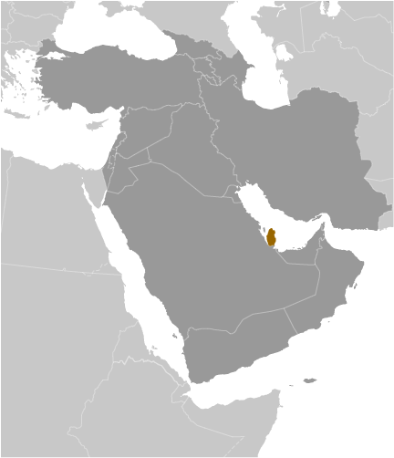 Bản đồ vị trí Qatar