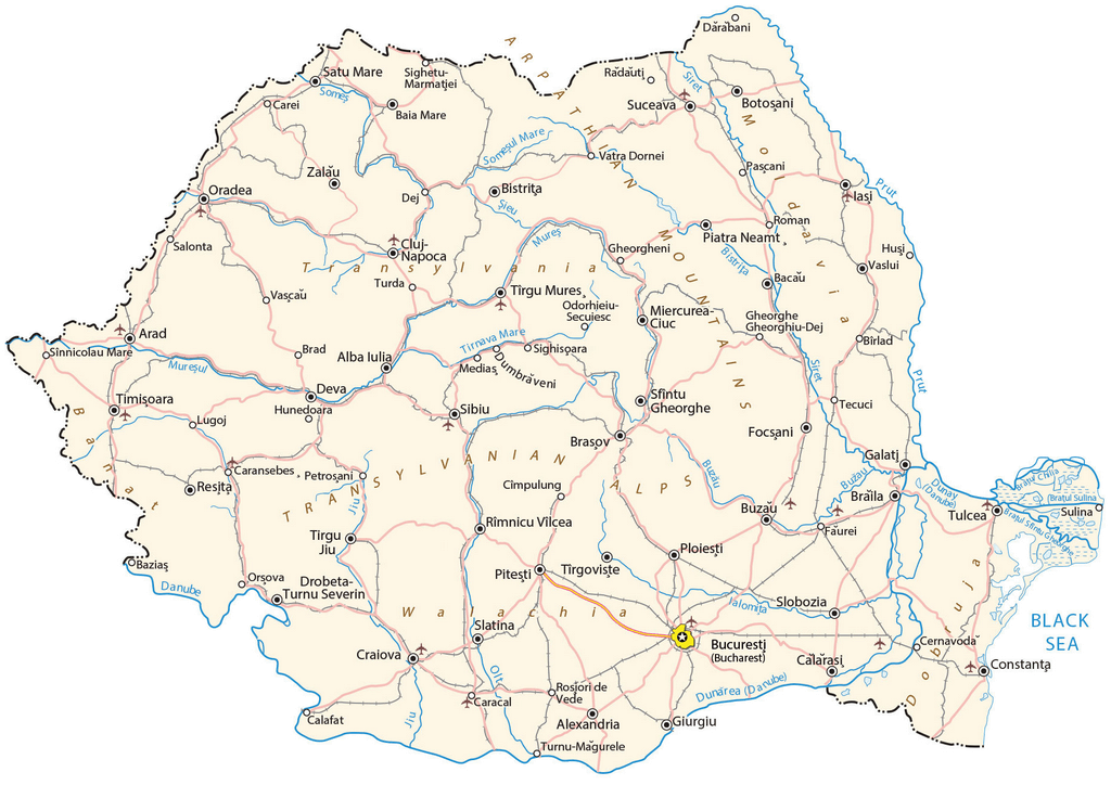 Bản đồ Rumani