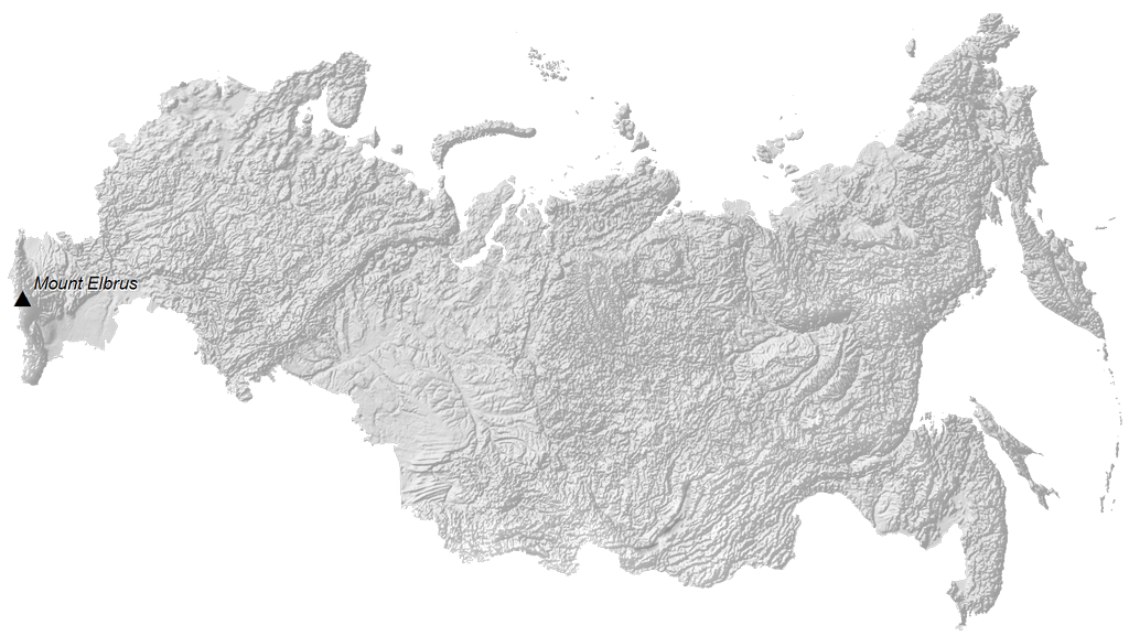 Bản đồ độ cao Nga