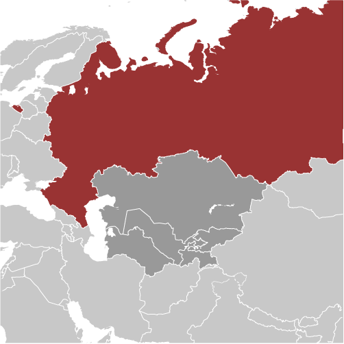 Bản đồ vị trí của Nga