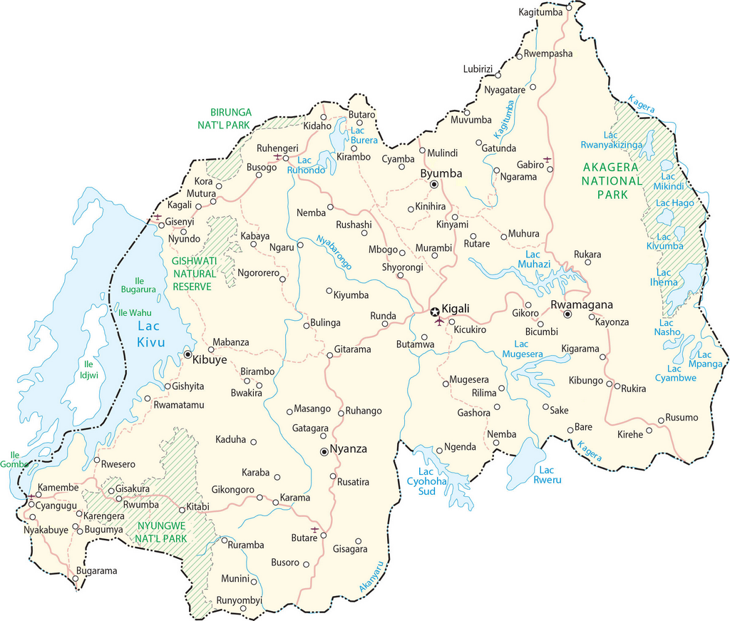 Bản đồ Rwanda