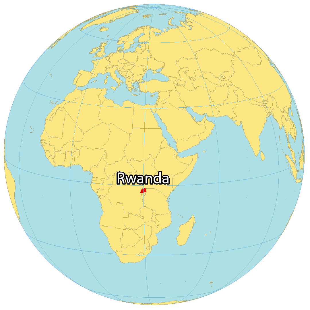 Bản đồ vị trí của Rwanda. Nguồn: gisgeography.com