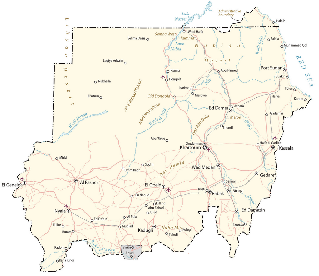 Bản đồ Sudan