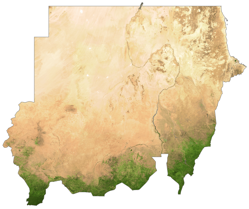 Bản đồ vệ tinh Sudan