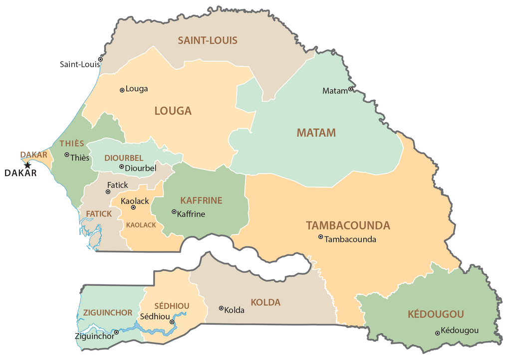 Senegal Regional Map