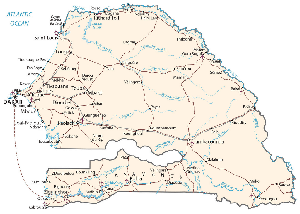 Bản đồ Sénégal
