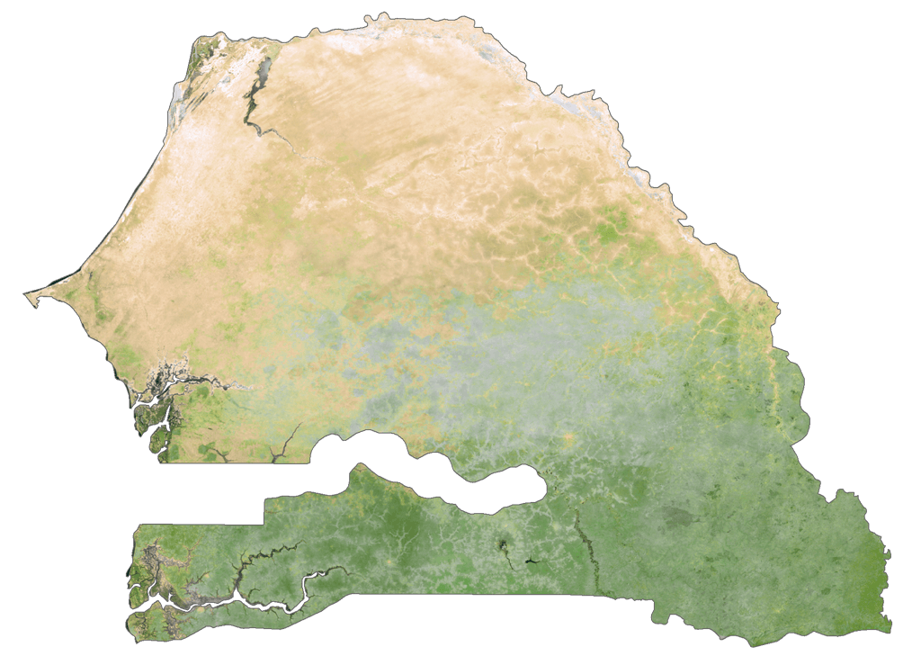 Bản đồ vệ tinh Senegal