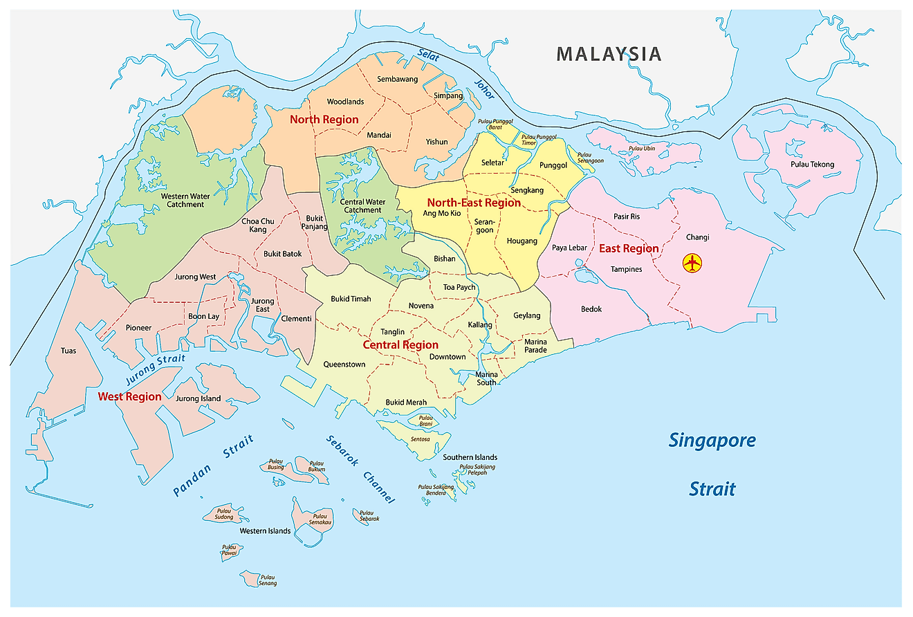 Hội đồng phát triển cộng đồng Singapore Bản đồ