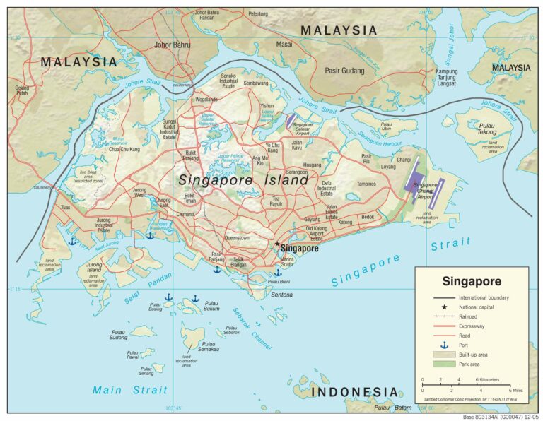 Bản đồ địa lý Singapore