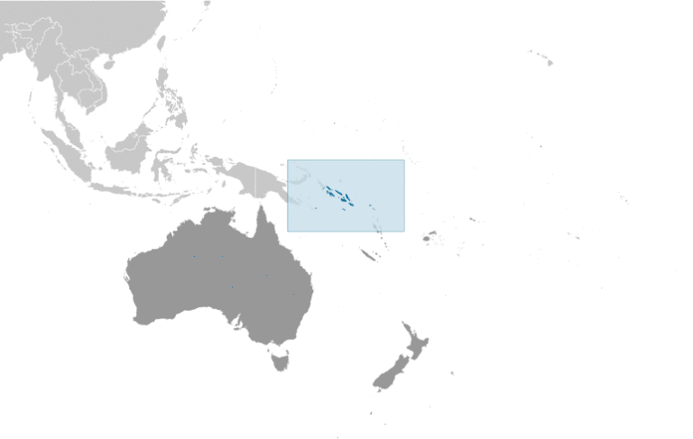 Bản đồ vị trí của Quần đảo Solomon