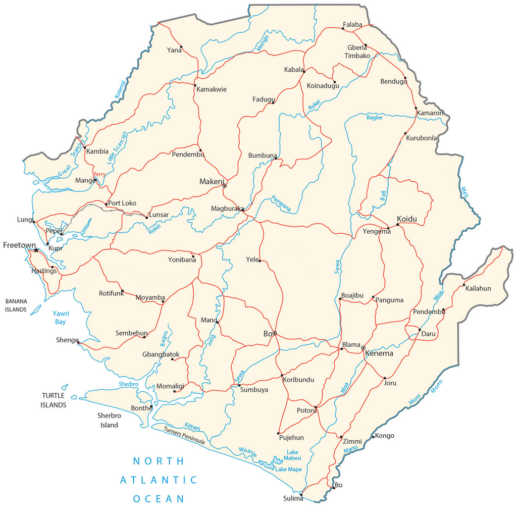 Bản đồ Sierra Leone