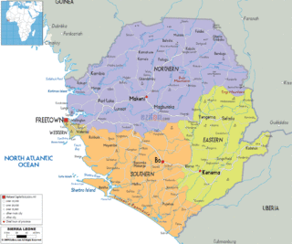 Map of Sierra Leone - Thong Thai Real