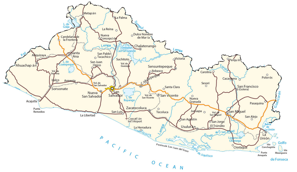El Salvador Bản đồ