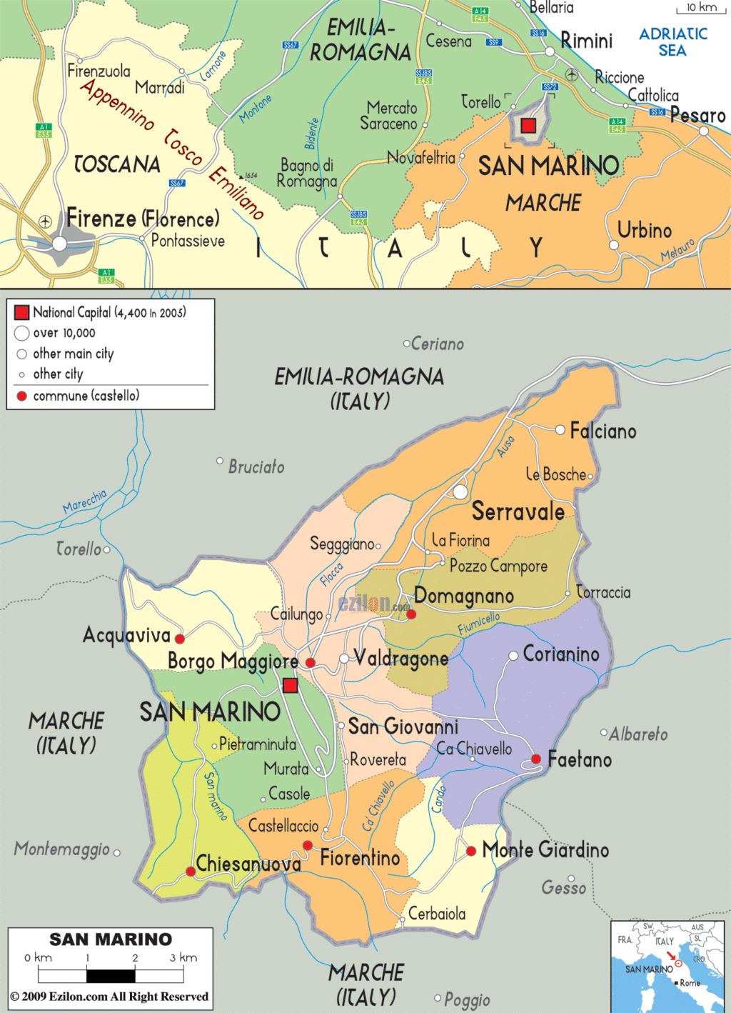 Bản đồ hành chính San Marino