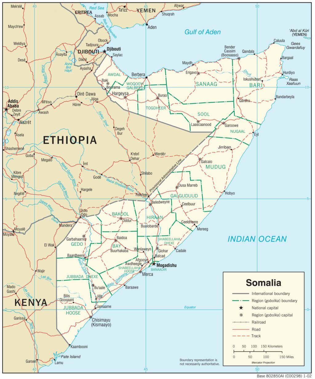 Bản đồ giao thông Somalia