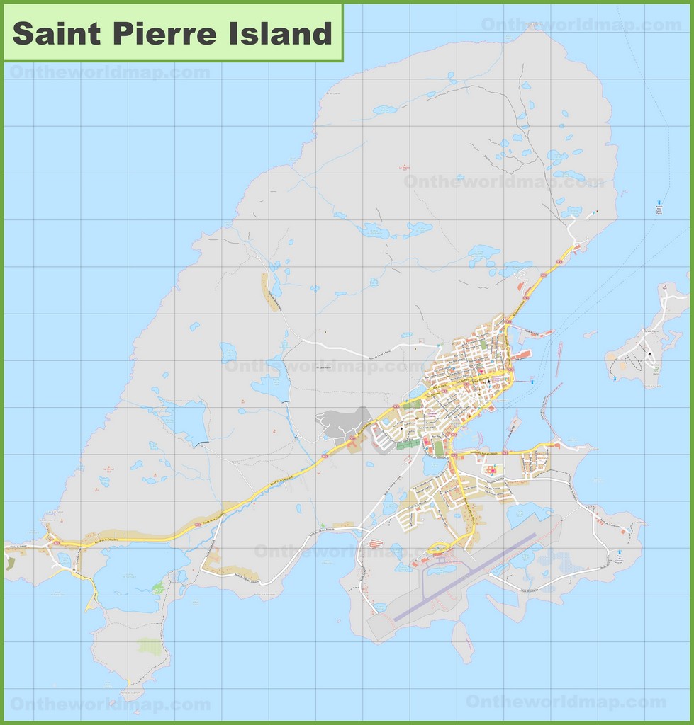 Bản đồ đảo Saint Pierre