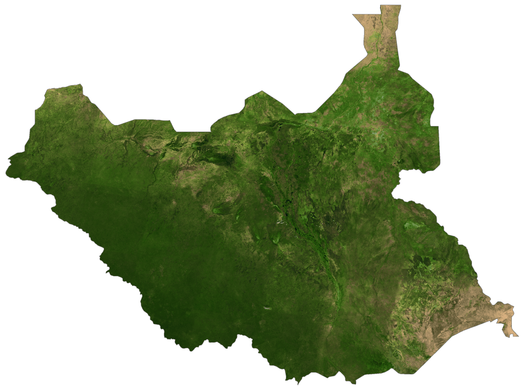 South Sudan Satellite Map