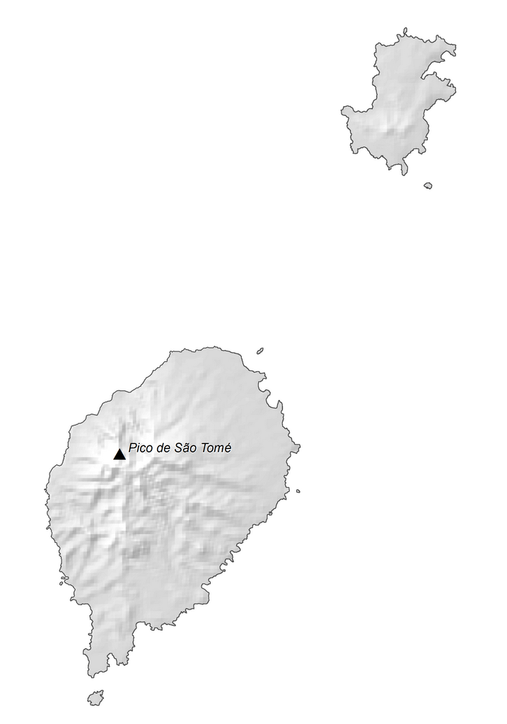Bản đồ độ cao Sao Tome và Principe
