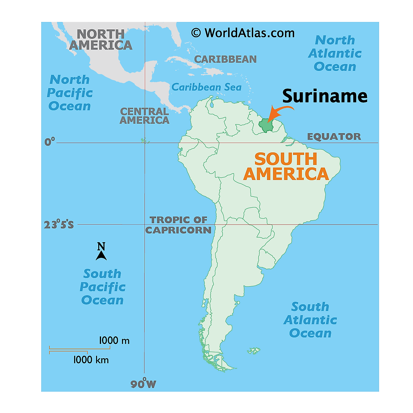 Surinam ở đâu?