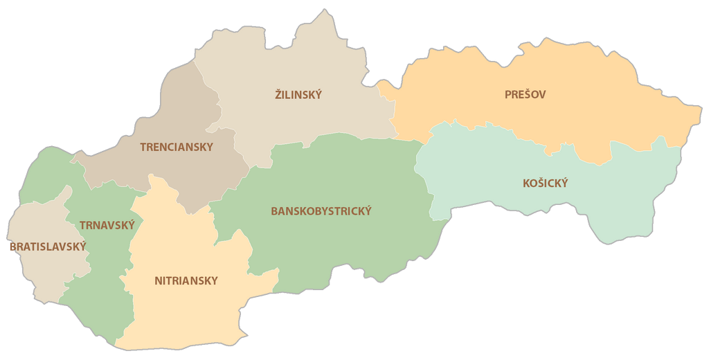 Bản đồ khu vực Slovakia
