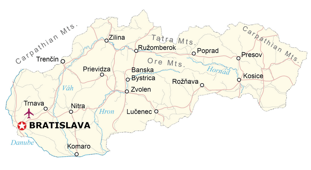 Bản đồ Slovakia