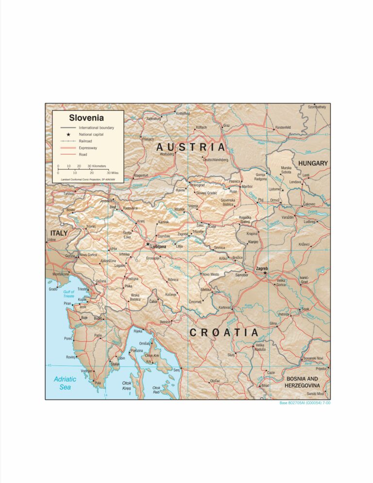Bản đồ địa lý Slovenia