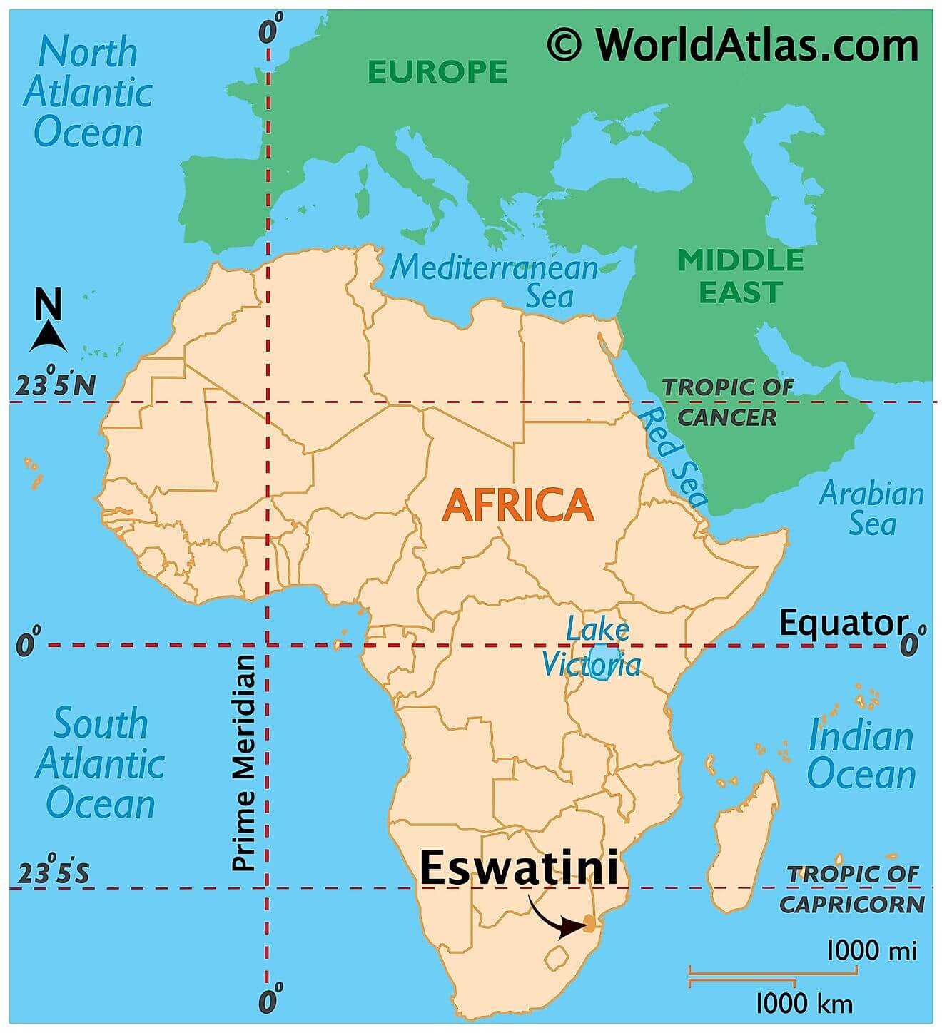Eswatini ở đâu?