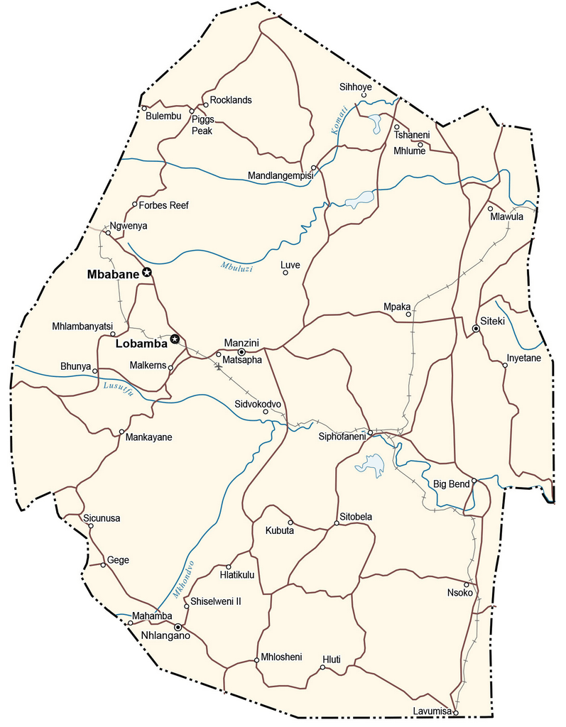 Bản đồ Eswatini