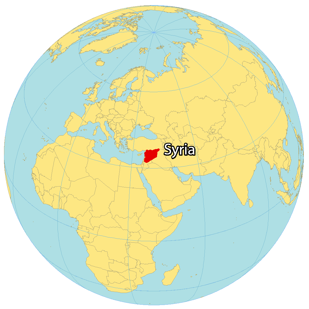 Bản đồ vị trí của Syria. Nguồn: gisgeography.com