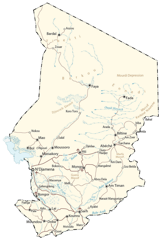 Bản đồ Tchad
