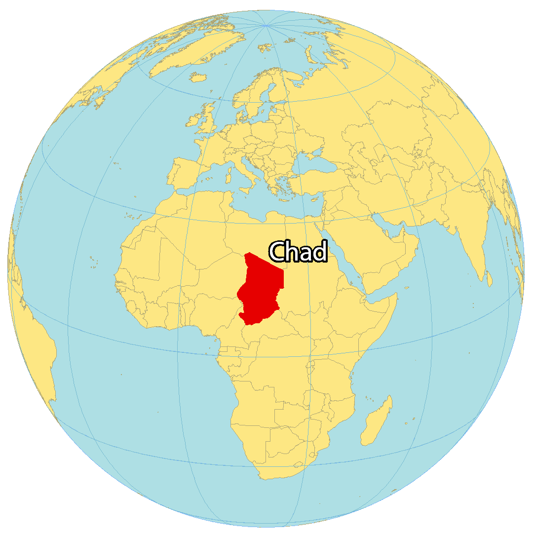 Bản đồ vị trí của Tchad. Nguồn: gisgeography.com