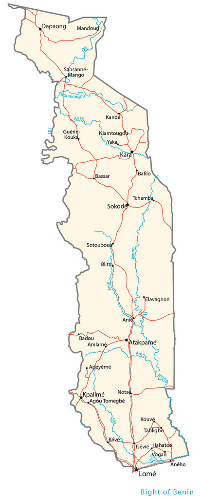 Bản đồ Togo